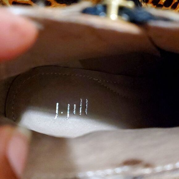 J. Jill Women's Melodie Tan Camel Leopard Print Calf Hair Zip Up Booties Sz 6.5 - Picture 7 of 11